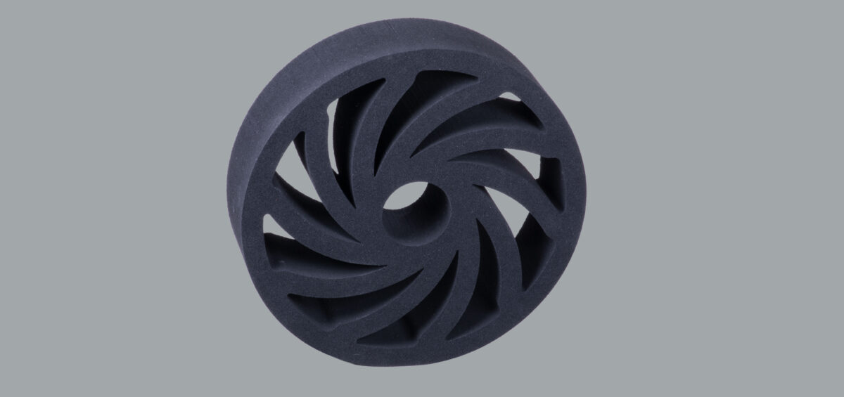 EPDM Schaumstoffrolle mit 10 Speichen D 200 d 40 mm rund