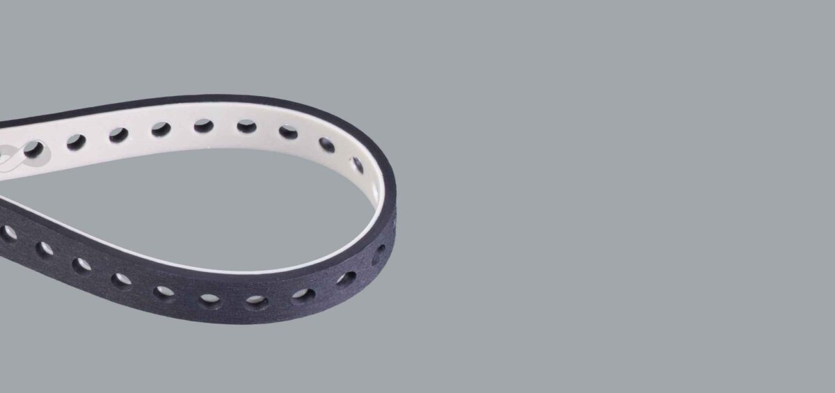 Beschichtung Gummi Bremsband Crelast HT 63 mit Vakuumlochung zylindrisch