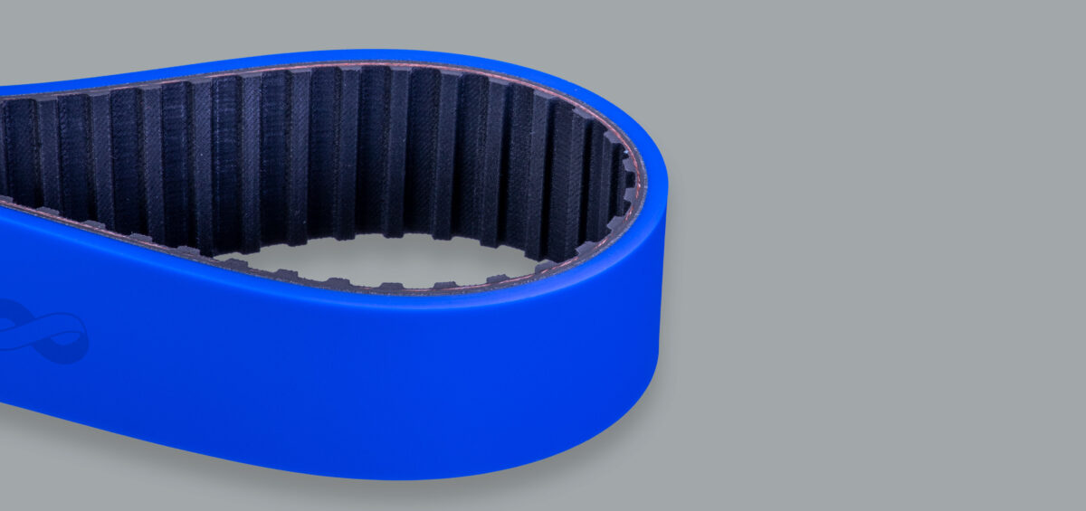VFFS Abzug_Zahnriementyp H mit Silikon blau FDA